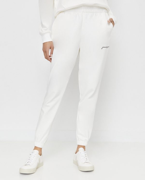 JENESEQUA - Białe spodnie dresowe.
