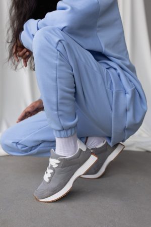 Spodnie dresowe typu jogger w kolorze CORNFLOWER BLUE - DISPLAY BY MARSALA.