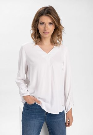 Biała koszulowa bluzka damska K-LILA.