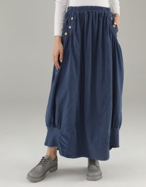 SZTRUKSOWA SPÓDNICA 170-16138 JEANS.