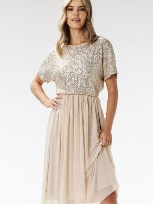 Sukienka Model A689 Beige - awama.