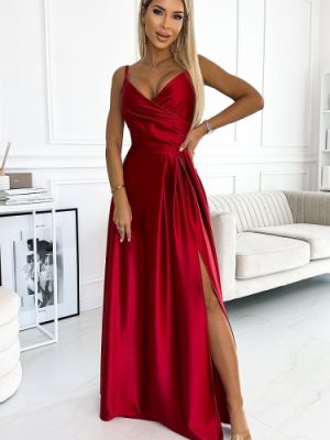 Sukienka Model Chiara 299-14 Red Satyna - Numoco.