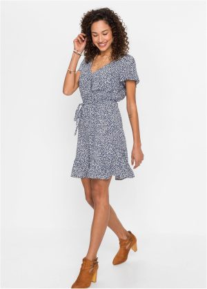 Sukienka mini ze zrównoważonej wiskozy.