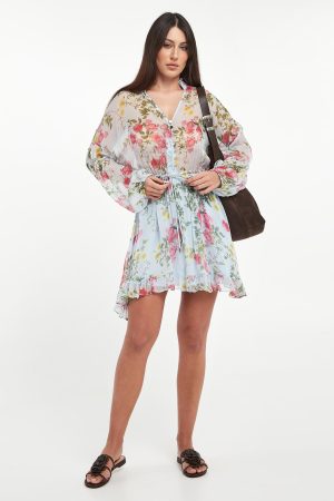 Sukienka mini w kwiatowy wzór LIU JO.